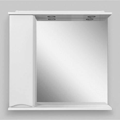 Шкафчик с зеркалом в ванную 80 AM.PM Like M80MPL0801WG левый белый глянец: фотография 1