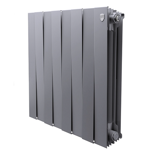 Радиатор биметаллический Royal Thermo PianoForte 500/Silver Satin 8 секций: фотография 1