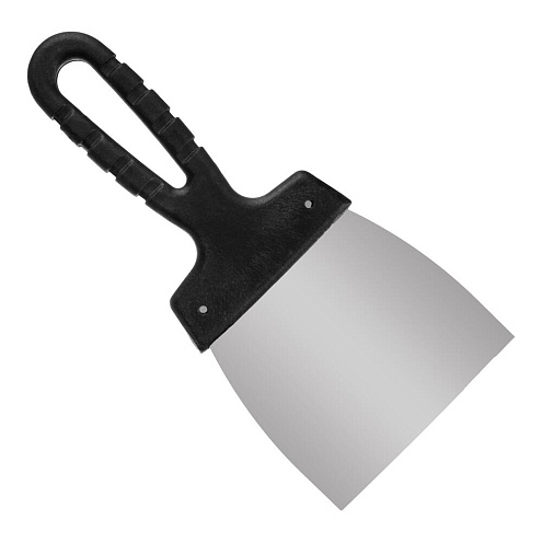 Шпатель нержавеющая сталь 0,45мм, пластиковая рукоятка, 100мм, РемоКолор: фотография 1