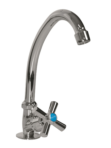 Смеситель для умывальника/мойки 1/2 керамический MIXLINE ML09-05 моно (без подводки): фотография 1