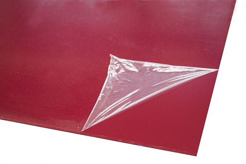 Лист гладкий 1250х2000 0,45мм цвет 3005 красное вино в плёнке: фотография 1