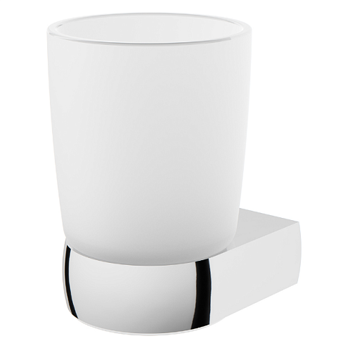 Стакан для зубных щеток настенный AM.PM Sensation A3034300 стеклянный, хром: фотография 1