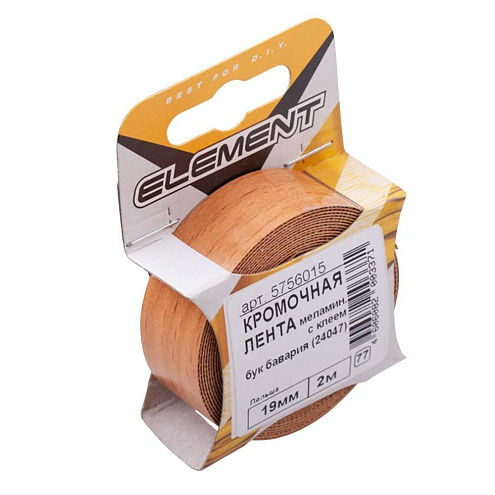 Кромочная лента меламиновая с клеем 19мм бук бавария, 2м  "Element": фотография 1