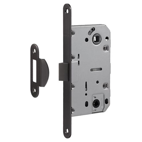 Замок М 13П-96мм под фиксатор с пластиковым язычком с ответной планкой графит: фотография 1