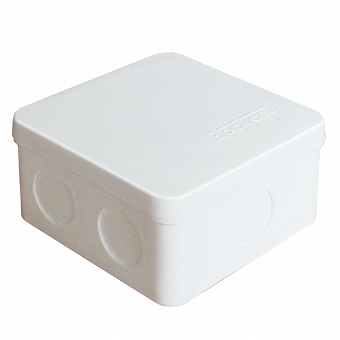 Коробка распределительная ОП 84х84х45 7 выходов без гермовводов IP54 крышка защелкивающаяся  белый Epplast 125101: фотография 1