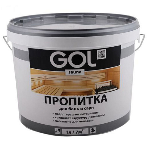 Пропитка GOLsauna, для бань и саун, 3л: фотография 1