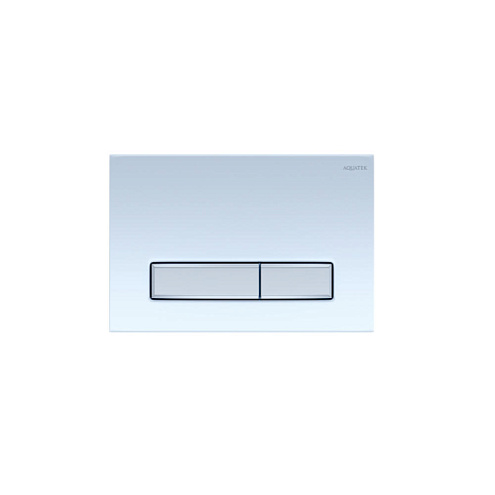 Панель смыва Aquatek Slim KDI-0000030 белая глянец, клавиша прямоугольная хром : фотография 1
