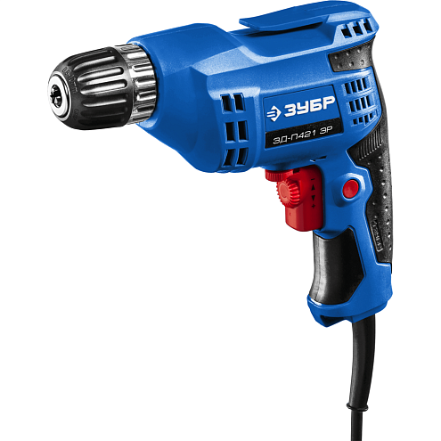 Дрель 420Вт, реверс, БЗП, d:сталь-10мм/дерево-16мм, 0-3200об/мин, ЗУБР: фотография 1