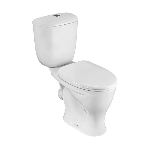 Унитаз-компакт Santeri Воротынский арматура+сиденье, белый , антивсплеск, косой выпуск: фотография 1
