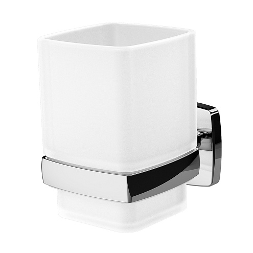 Стакан для зубных щеток настенный AM.PM Gem A9034300 стеклянный, хром: фотография 1