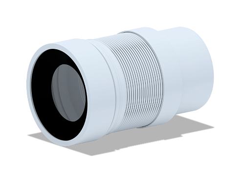 Слив для унитаза гофрированный 190-370мм с выпуском 110 мм АНИ Пласт K821: фотография 1