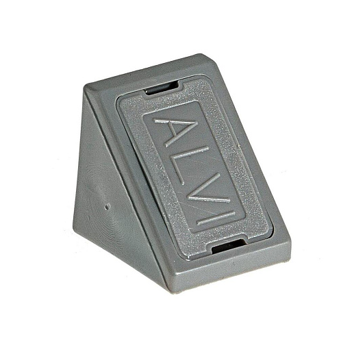 Уголки мебельные пластиковые темно-серые  с шурупом  6шт "Element": фотография 1