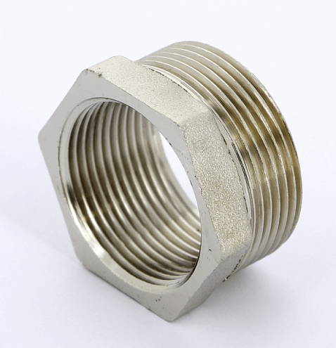 Футорка никелированная 1 1/4"х1" НВ Uni-fitt : фотография 1