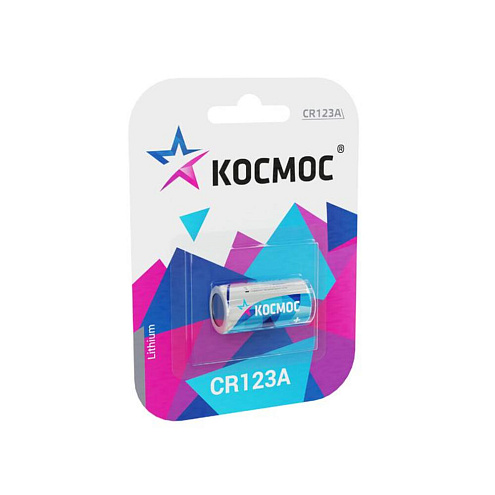 Элемент питания литиевый CR CR123 1хBL уп.1шт Космос KOCCR1231BL: фотография 1