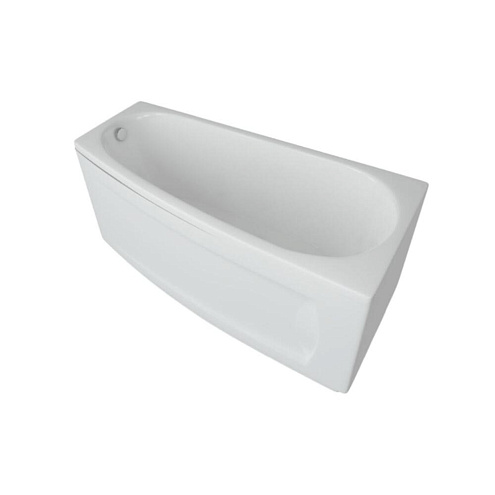Акриловая асимметричная ванна Aquatek Пандора 160х75 с фронтальным экраном, правая: фотография 1