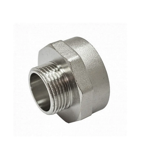 Переходник латунный 1 1/4"x1" В-Н никелированный STI: фотография 1