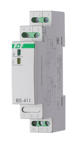 Реле импульсное BIS-411 (230В 16А 1Р монтаж на DIN-рейке 35мм) F&F EA01.005.001: фотография 1