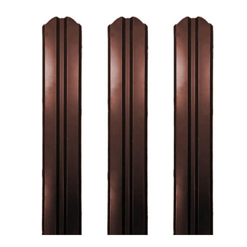 Штакетник Кантри 87мм фигурный рез, 0,45 шоколад (RAL 8017) 1,5м: фотография 1