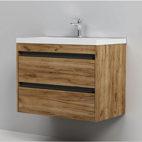 Тумба с раковиной Pulse 75 см M91-FHX0752OF-WCC0752WG 2 ящика: фотография 1