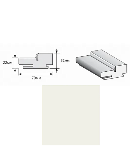 Коробка "Т" К Whitey МДФ 2070х70х32 (у,п): фотография 1