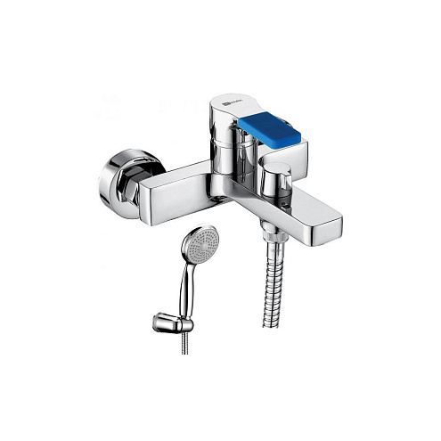 Смеситель Lemark  "Аура" LM0614C для ванны с коротким изливом дивертор с керамическими пластинами хром: фотография 1