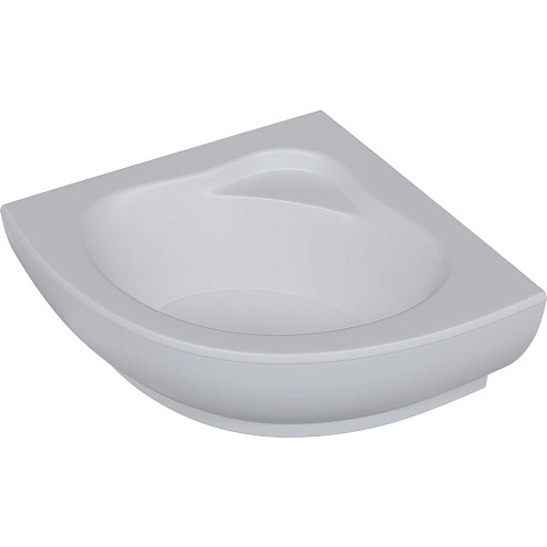 Акриловая угловая ванна Aquatek Калипсо 146х146 с фронтальным экраном, без гидромассажа, вклеенный цельносварной металлический каркас: фотография 1