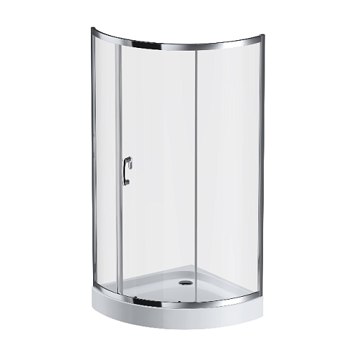 Стекла для душевого ограждения 90x90 Like Solo Slide W83G-315-090CT стекло прозрачное, профиль хром : фотография 1