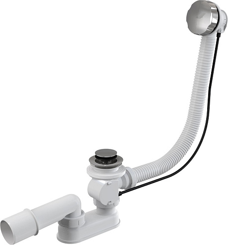 Слив-перелив для ванны 60 AM.PM W90A-000-OFI хром, полуавтомат: фотография 1