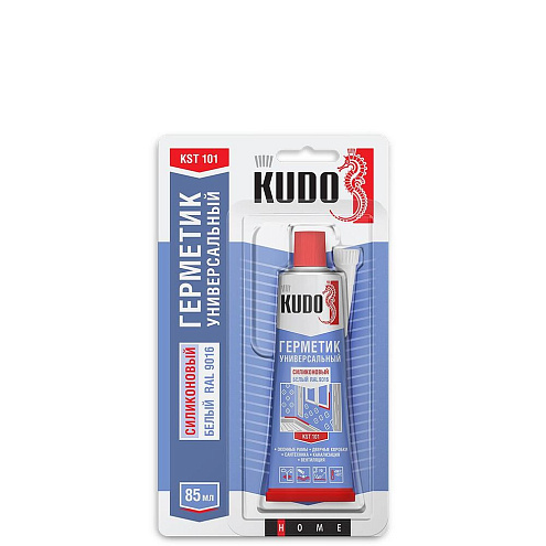 Герметик KUDO KSK-101 силиконовый универсальный белый 85мл: фотография 1