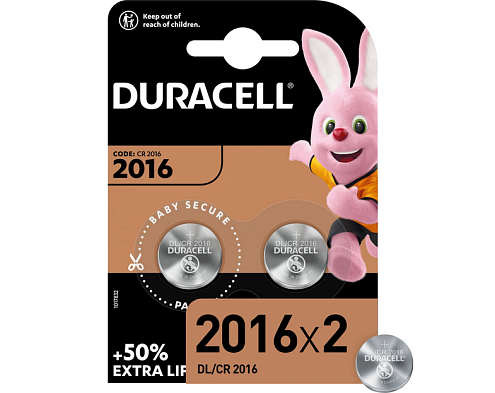 Элемент питания литиевый CR2016 BP-2 уп.2шт Duracell Б0037271: фотография 1