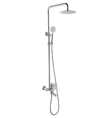 Душевая система MELANA-F610307 Stello нержавеющая сталь, с тропическим душем, лейкой и смесителем: фотография 1