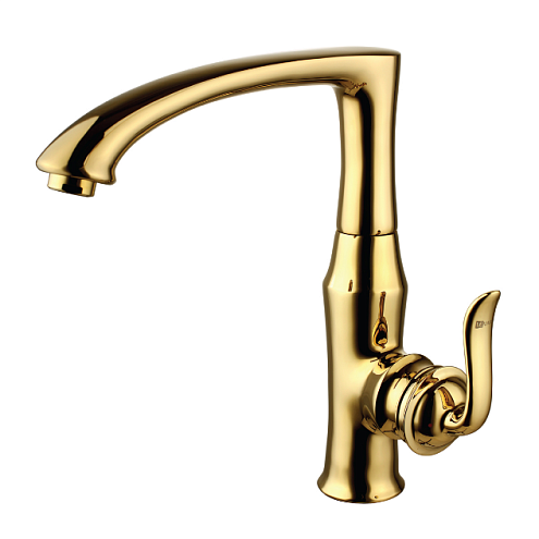 Смеситель Lemark "Брава" LM4705G для кухни с высоким поворотным изливом золото: фотография 1