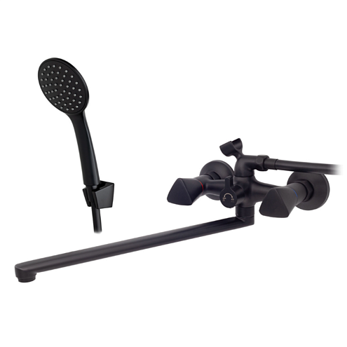 Смеситель для ванны вентильный Sanday SD630705-07 черный: фотография 1