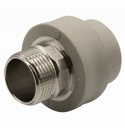 Муфта комбинированная наружная резьба 32х1'' под ключ EVER plast   : фотография 1