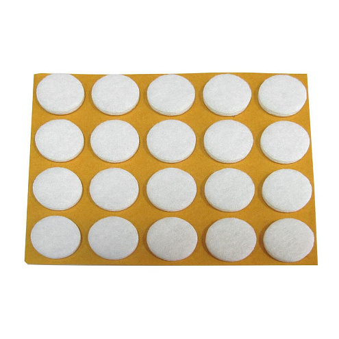 Пункт фетровый самоклеящийся  d18мм белый, 20шт  "Element": фотография 1