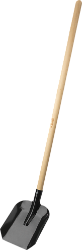 Лопата Зубр "Мастер", совковая, ЛСП, деревянный черенок: фотография 1