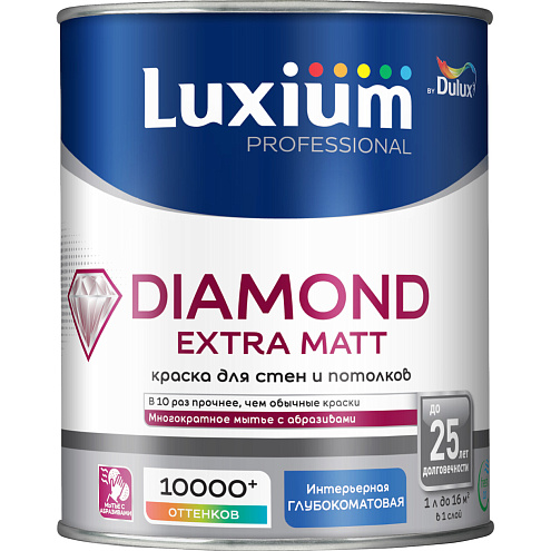 Краска Luxium Professional Diamond Extra Matt глубокоматовая BC 0,9л: фотография 1