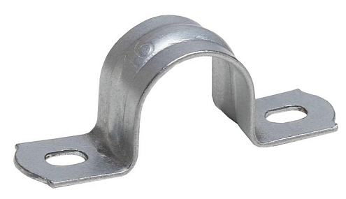 Скоба металлическая двухлапковая d 25-26мм уп.100шт ЭРА Б0036429: фотография 1