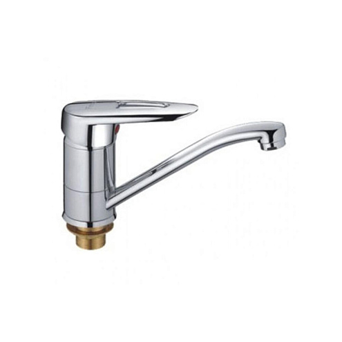 Смеситель для кухни 40к F4507-2 FRAP с отв., кор. нос, под гайку: фотография 1