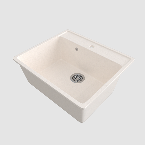 Мойка Mixline ML-GMS121 Стандарт прямоугольная, белый 555*495*190ММ: фотография 1