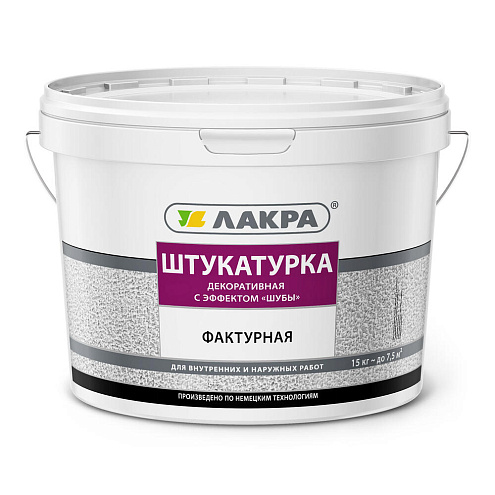 Штукатурка фактурная декоративная Лакра с эффектом "шубы" цвет белый 15кг : фотография 1