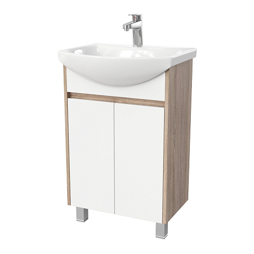 Тумба Дели 55 арт.02 Дуб Сонома/Белый, Балтика: фотография 1