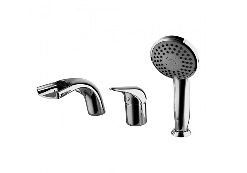 LM4245C "Посейдон" Смеситель для ванны встраиваемый, на 3 отверстия, с аксессуарами, хром: фотография 1