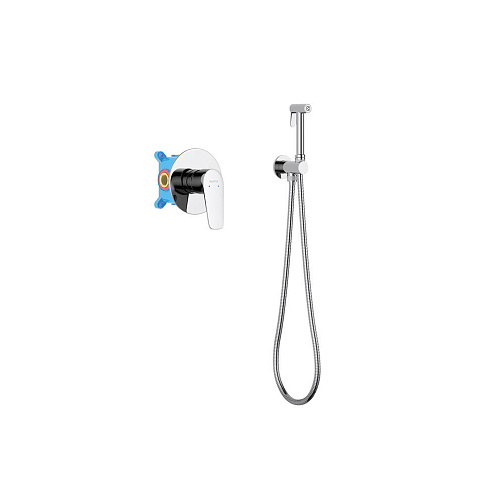 Набор с гигиеническим душем (смеситель + гигиеническая лейка + шланг + шланговое подсоединение с держателем) AQUATEK AQ1119CR БЕТТА: фотография 1