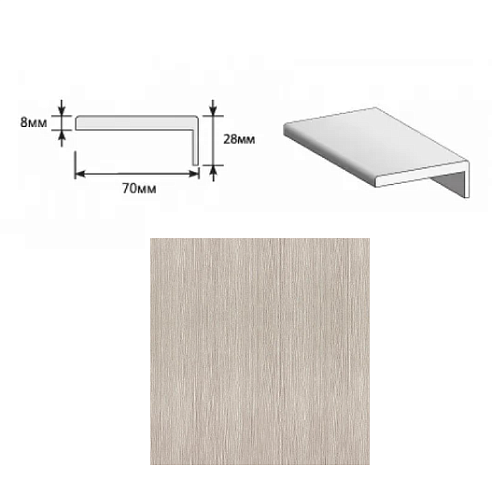 Наличник "Т" ЭКО Cappuccino Melinga МДФ Тип-0 2150х70х8 (20х3): фотография 1