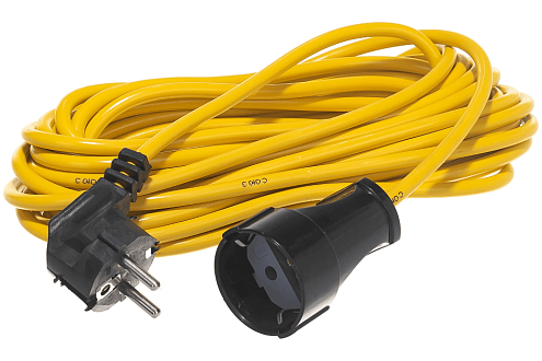 Удлинитель-шнур 1х10м с заземлением 10А IP20 2.2кВт желтый Союз 481S-4401: фотография 1