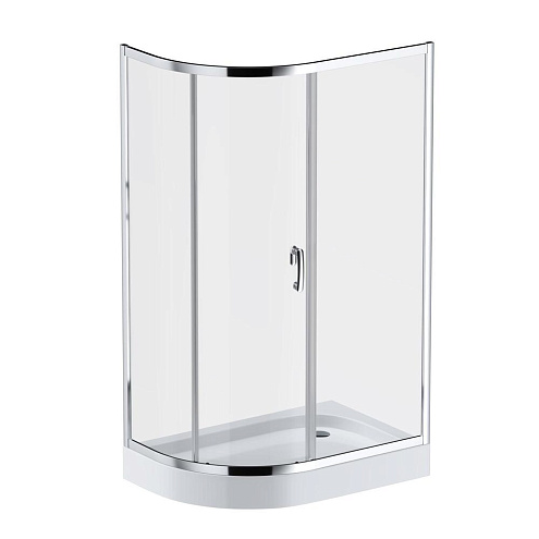 Душевой уголок с поддоном 120x80 AM.PM Like W83G-302U120CT прозрачное стекло, профиль хром: фотография 1
