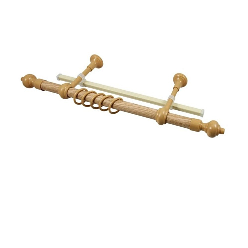 Карниз настенный двухрядный Legrand Кантри с U-шиной, ясный дуб 160: фотография 1