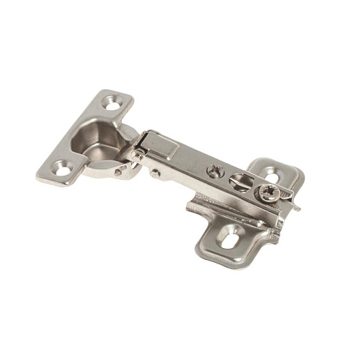 Петля мебельная SLIDE-ON mini накладная 95° с ответной планкой без покрытия, 2шт: фотография 1