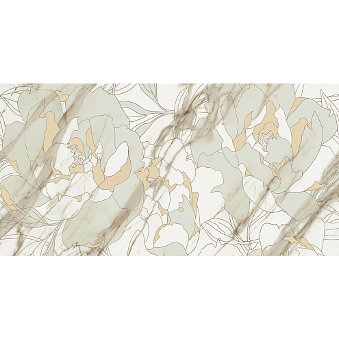 Плитка настенная Тривия TP3668H1 Декор1 бежевый, глянец 30х60: фотография 1